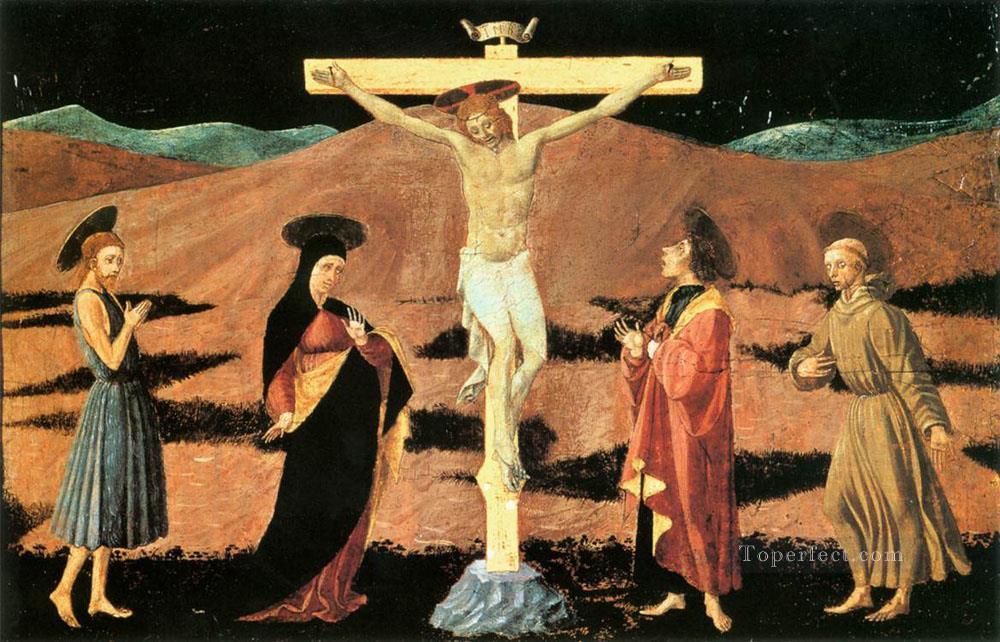 Crucifixion early Paolo Uccello religious Christian Oil Paintings